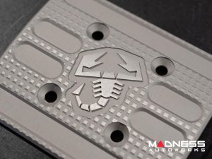 FIAT 500 Pedal Set + Footrest - Aluminum - Machined ABARTH + Scorpion Logos - Automatic